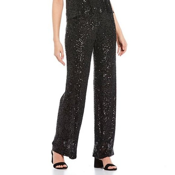 Gianni Bini Wide Leg Sequin Pants 